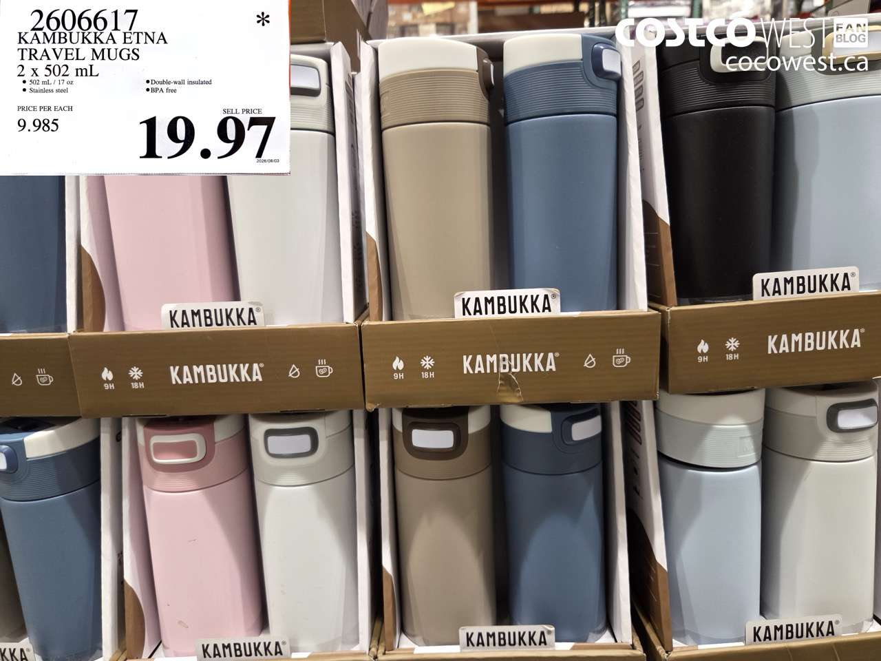 2606617 KAMBUKKA ETNA TRAVEL MUGS 2 X 502 ML $19.97