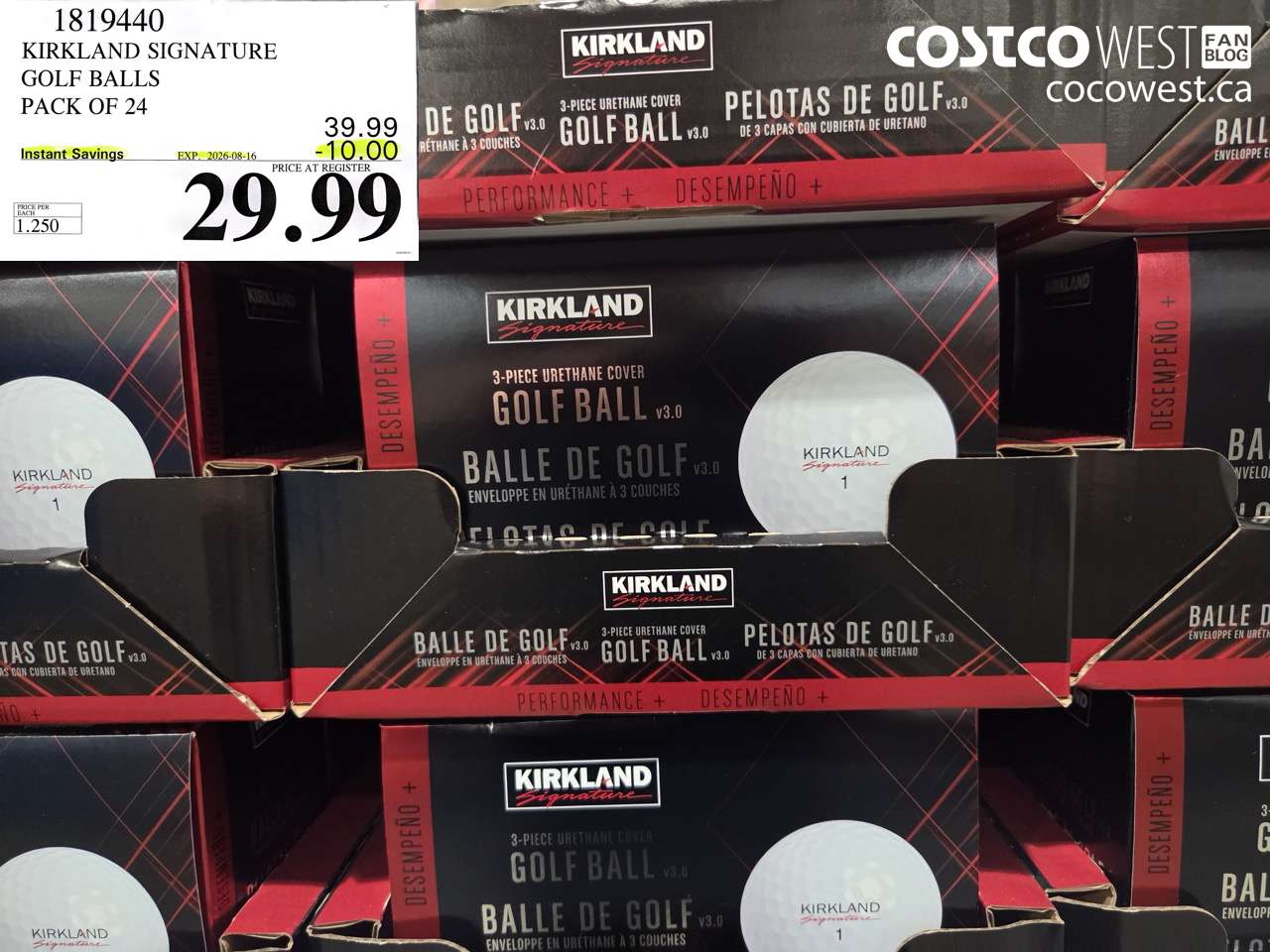 1819440 KIRKLAND SIGNATURE GOLF BALLS PACK OF 24 ($10.00 INSTANT SAVINGS EXPIRES ON 2026-08-16) $29.99