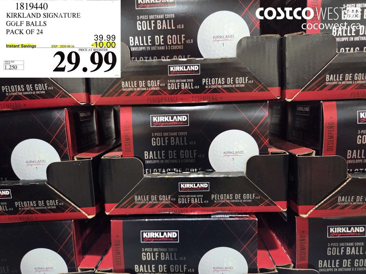 1819440 KIRKLAND SIGNATURE GOLF BALLS PACK OF 24 ($10.00 INSTANT SAVINGS EXPIRES ON 2026-08-16) $29.99