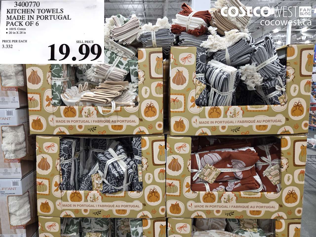 3400770 KITCHEN TOWELS MADE IN PORTUGAL PACK OF 6 $19.99