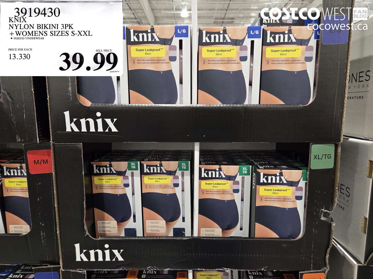 3919430 KNIX NYLON BIKINI 3PK + WOMENS SIZES S-XXL $39.99