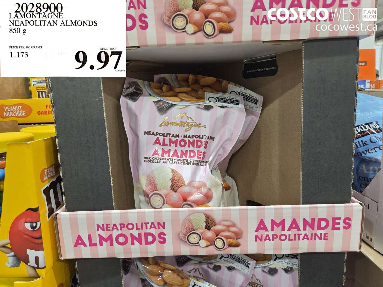 2028900 LAMONTAGNE NEAPOLITAN ALMONDS 850 G $9.97