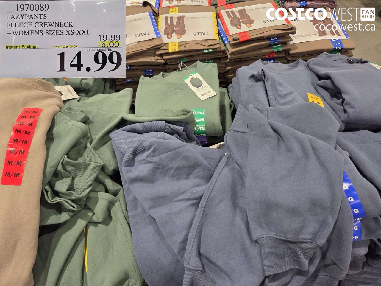 1970089 LAZYPANTS FLEECE CREWNECK + WOMENS SIZES XS-XXL ($5.00 INSTANT SAVINGS EXPIRES ON 2026-08-09) $14.99