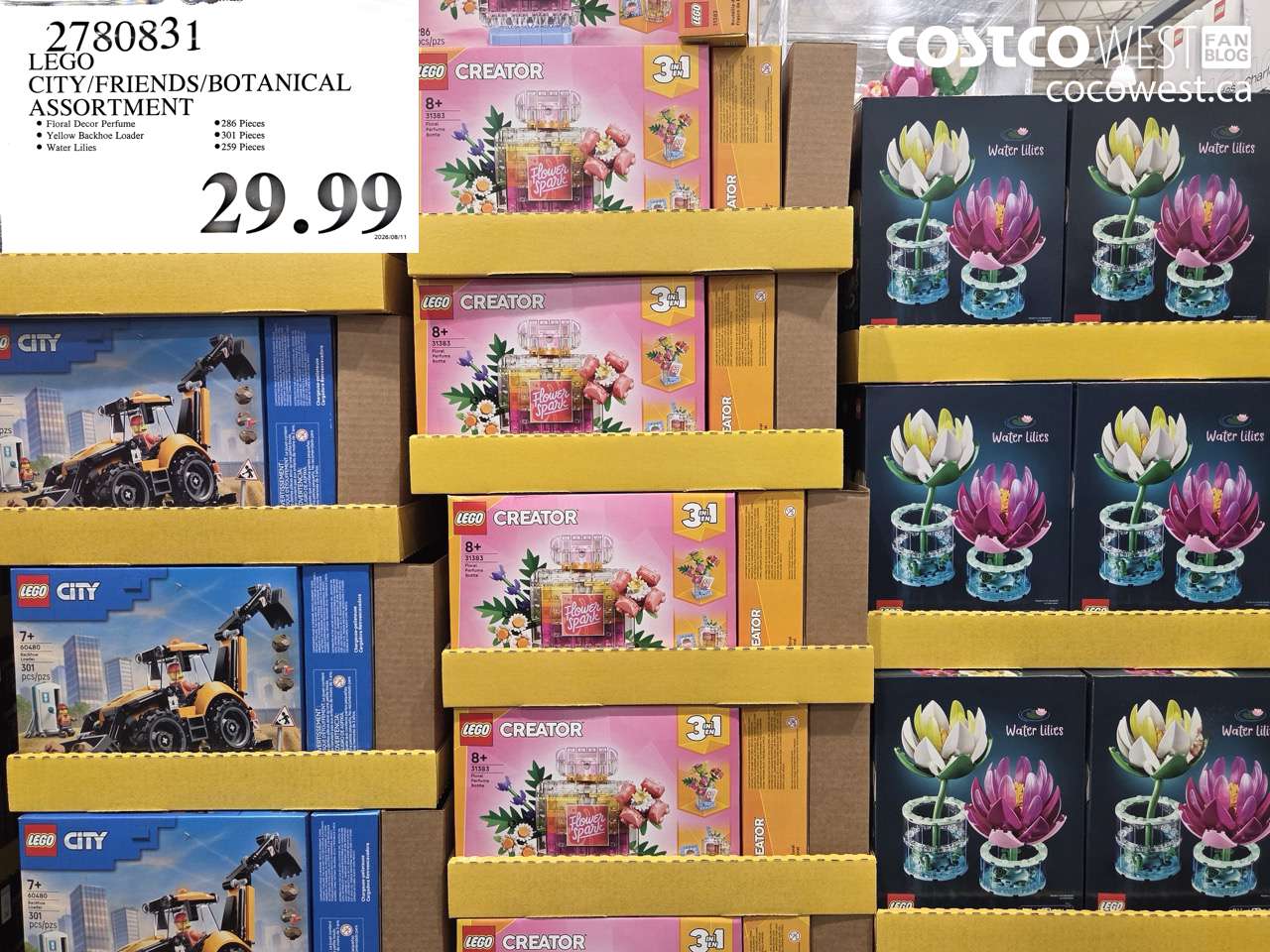 2780831 LEGO CITY/FRIENDS/BOTANICAL ASSORTMENT $29.99
