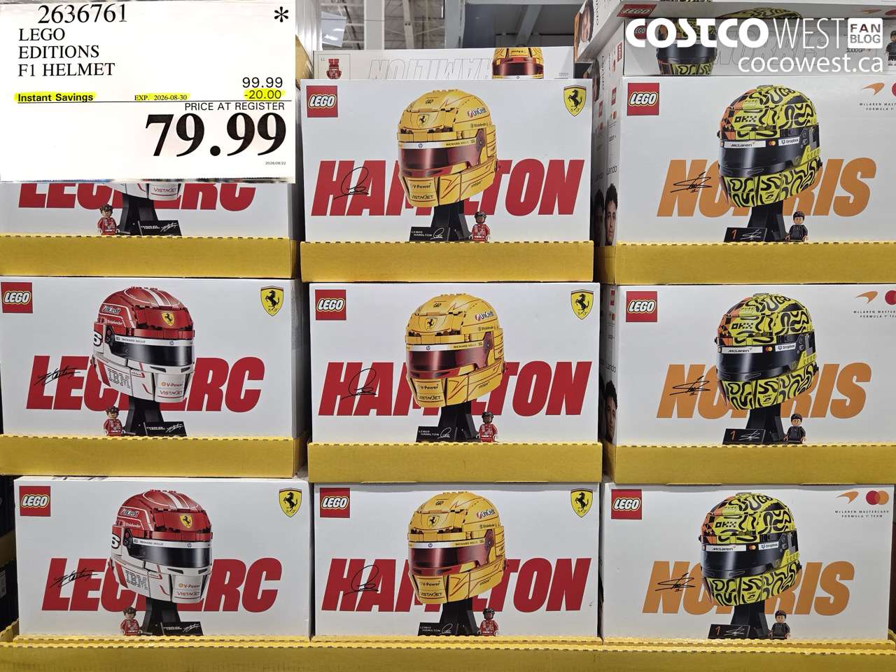 2636761 LEGO EDITIONS F1 HELMET ($20.00 INSTANT SAVINGS EXPIRES ON 2026-08-30) $79.99