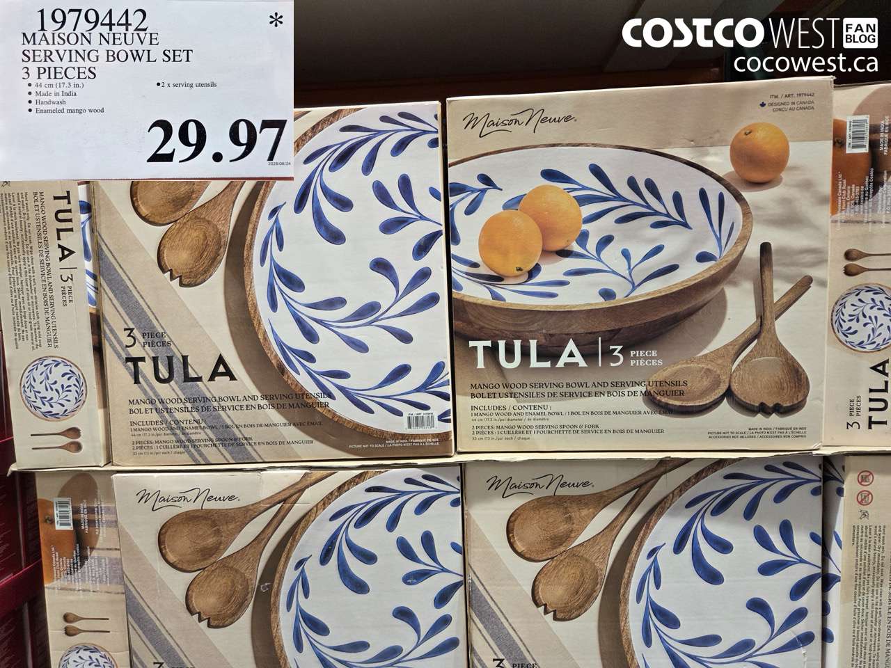 1979442 MAISON NEUVE SERVING BOWL SET 3 PIECES $29.97