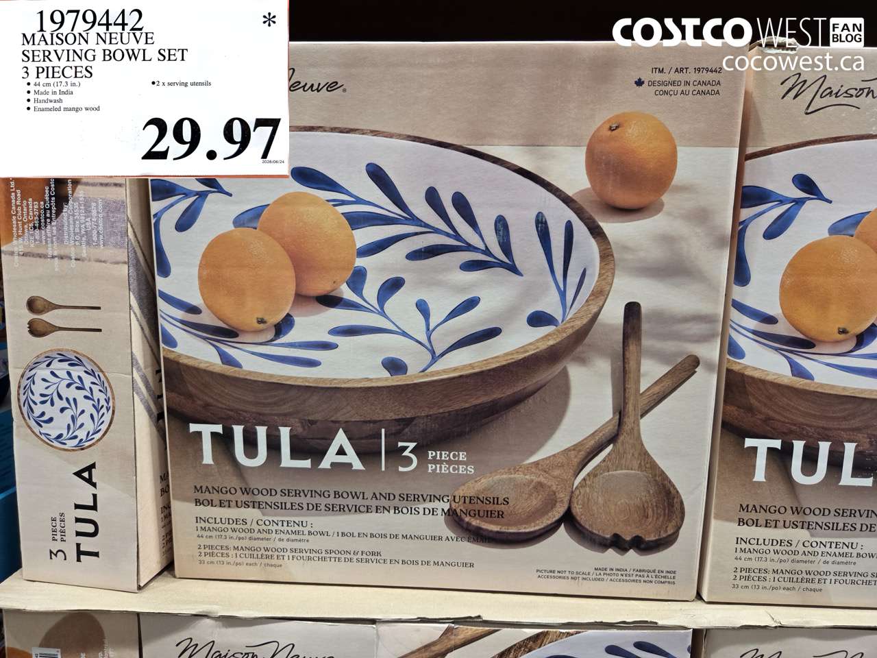1979442 MAISON NEUVE SERVING BOWL SET 3 PIECES $29.97