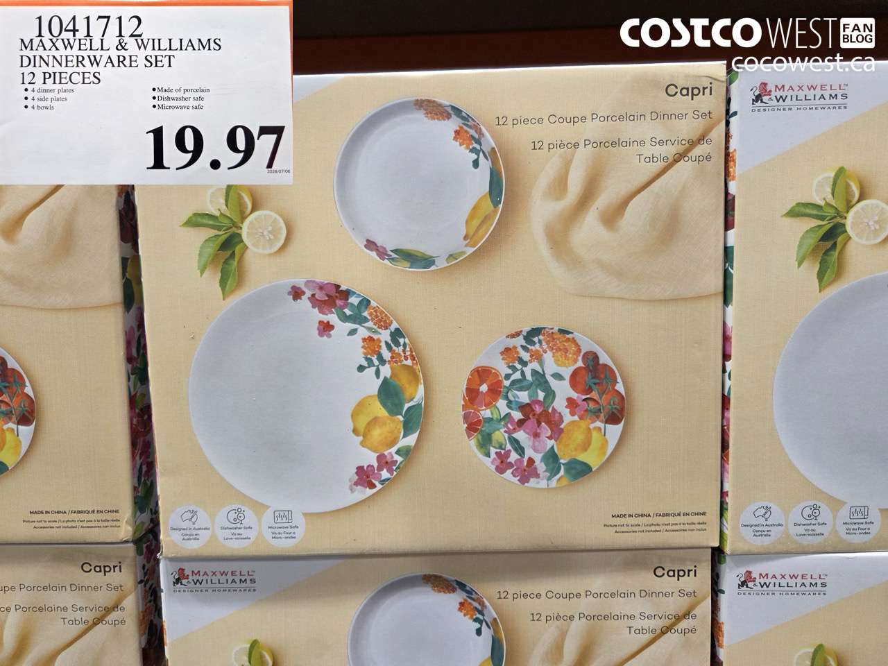 1041712 MAXWELL & WILLIAMS DINNERWARE SET 12 PIECES $19.97
