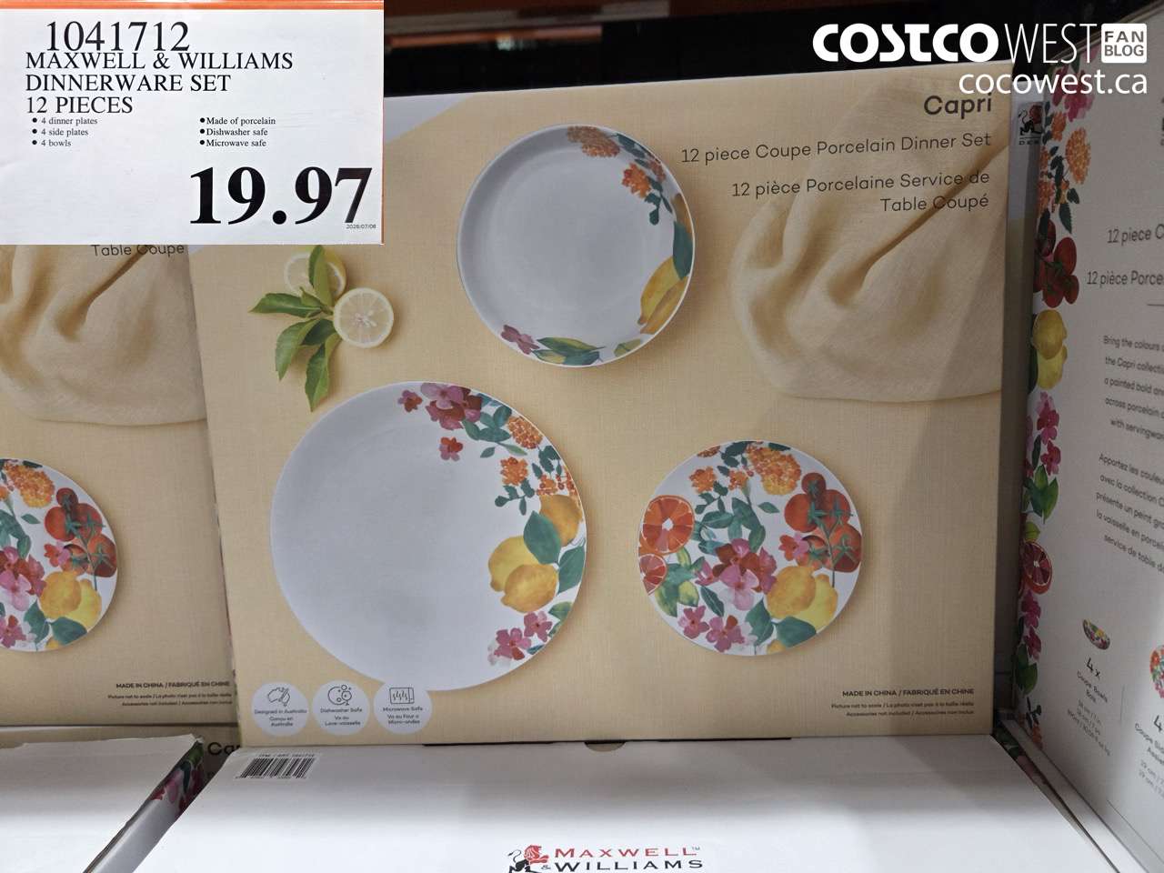 1041712 MAXWELL & WILLIAMS DINNERWARE SET 12 PIECES $19.97