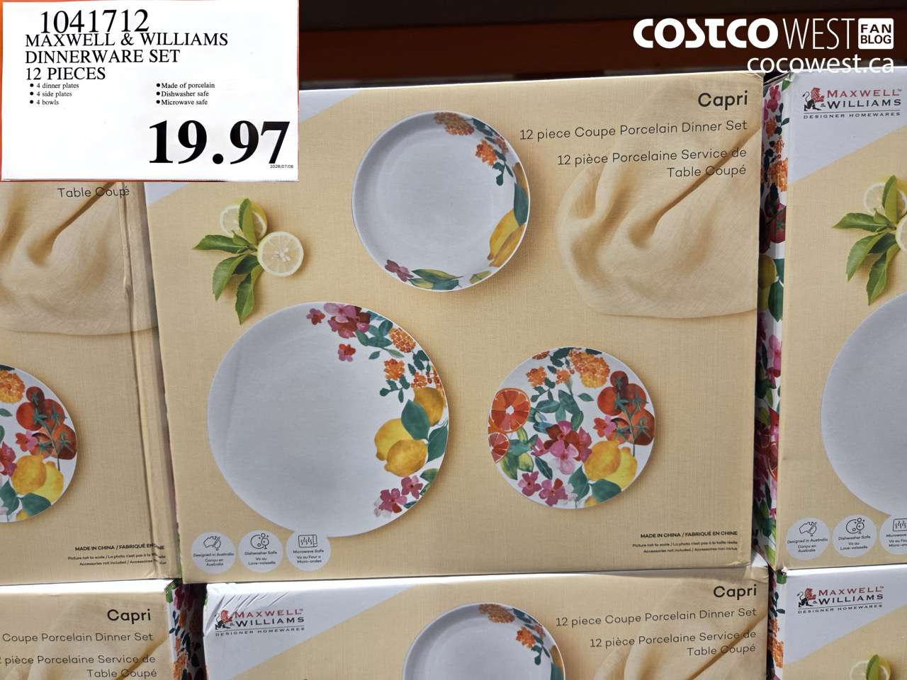 1041712 MAXWELL & WILLIAMS DINNERWARE SET 12 PIECES $19.97