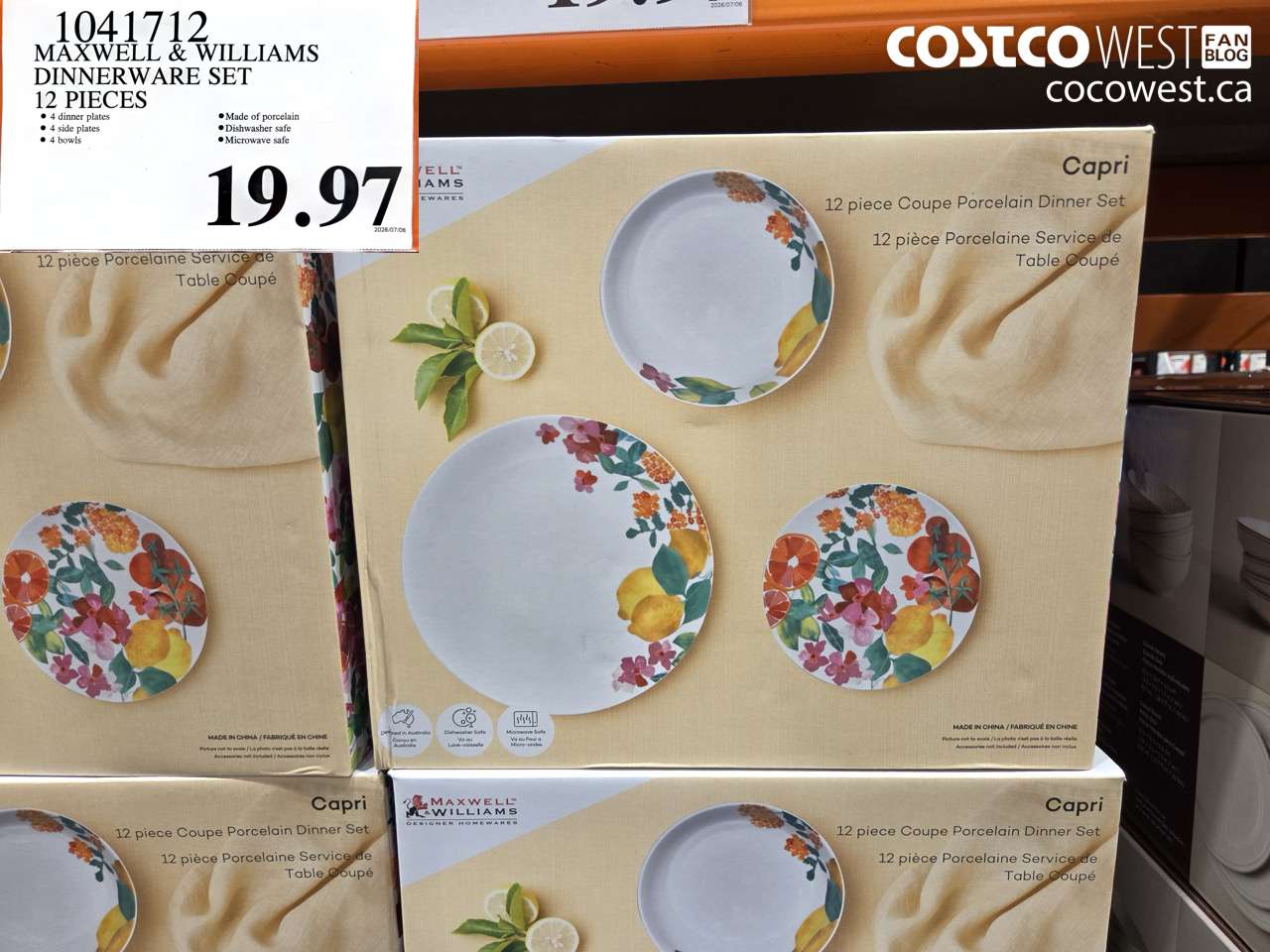 1041712 MAXWELL & WILLIAMS DINNERWARE SET 12 PIECES $19.97