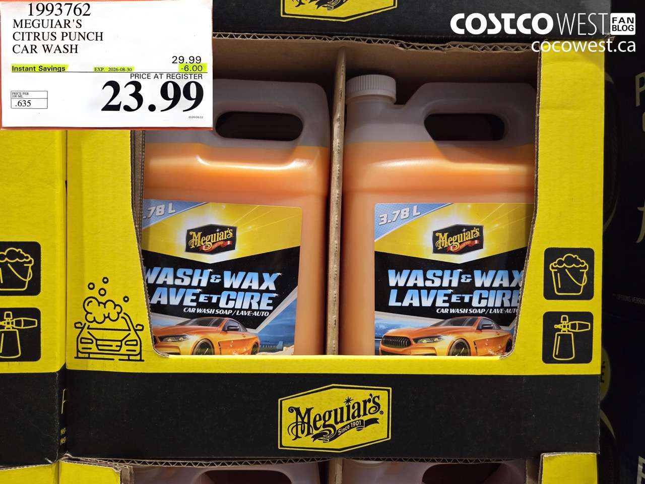 1993762 MEGUIAR'S CITRUS PUNCH CAR WASH ($6.00 INSTANT SAVINGS EXPIRES ON 2026-08-30) $23.99