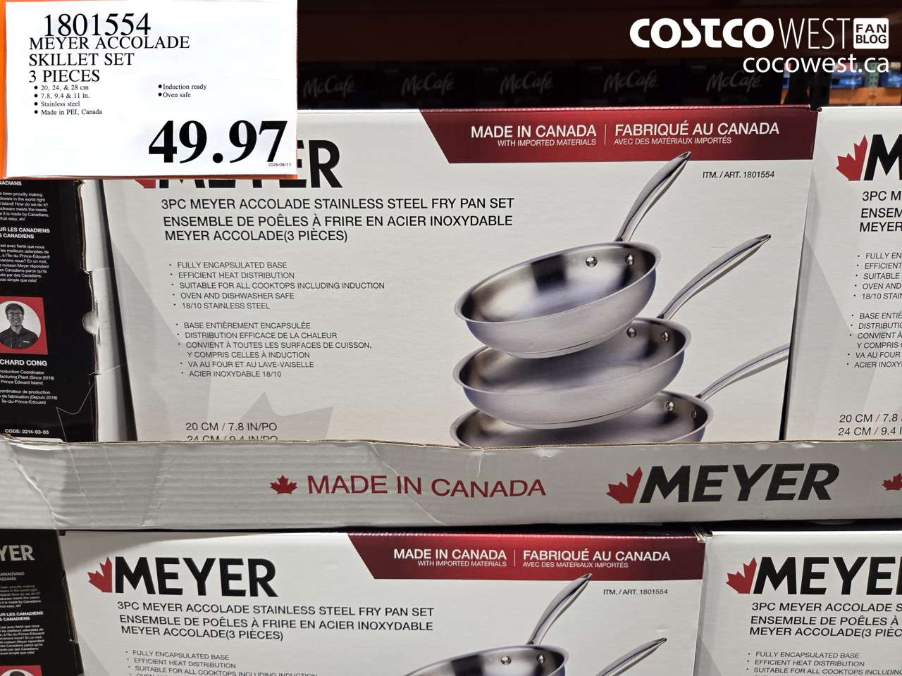 1801554 MEYER ACCOLADE SKILLET SET 3 PIECES $49.97