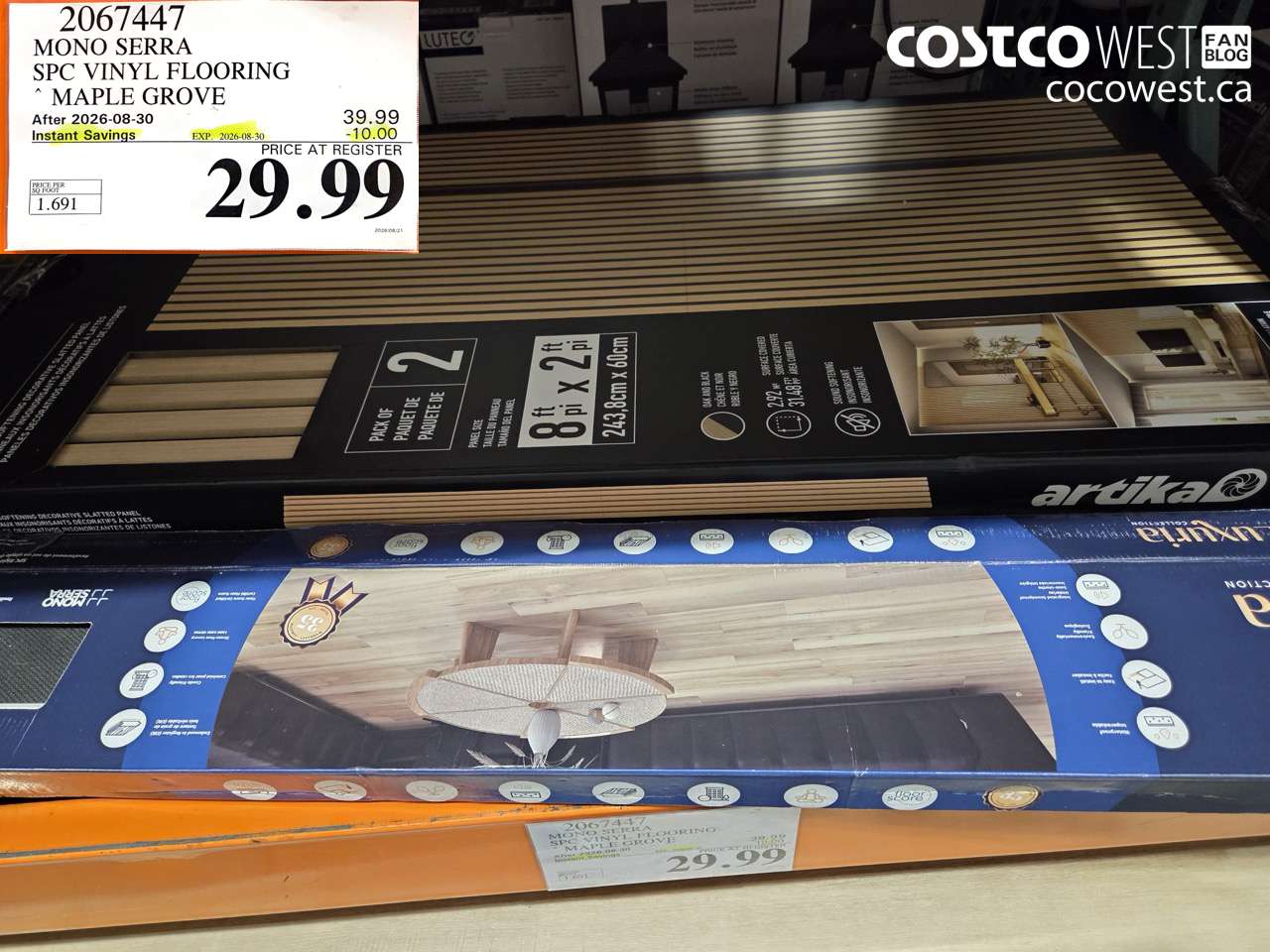 2067447 MONO SERRA SPC VINYL FLOORING MAPLE GROVE ($10.00 INSTANT SAVINGS EXPIRES ON 2026-08-30) $29.99