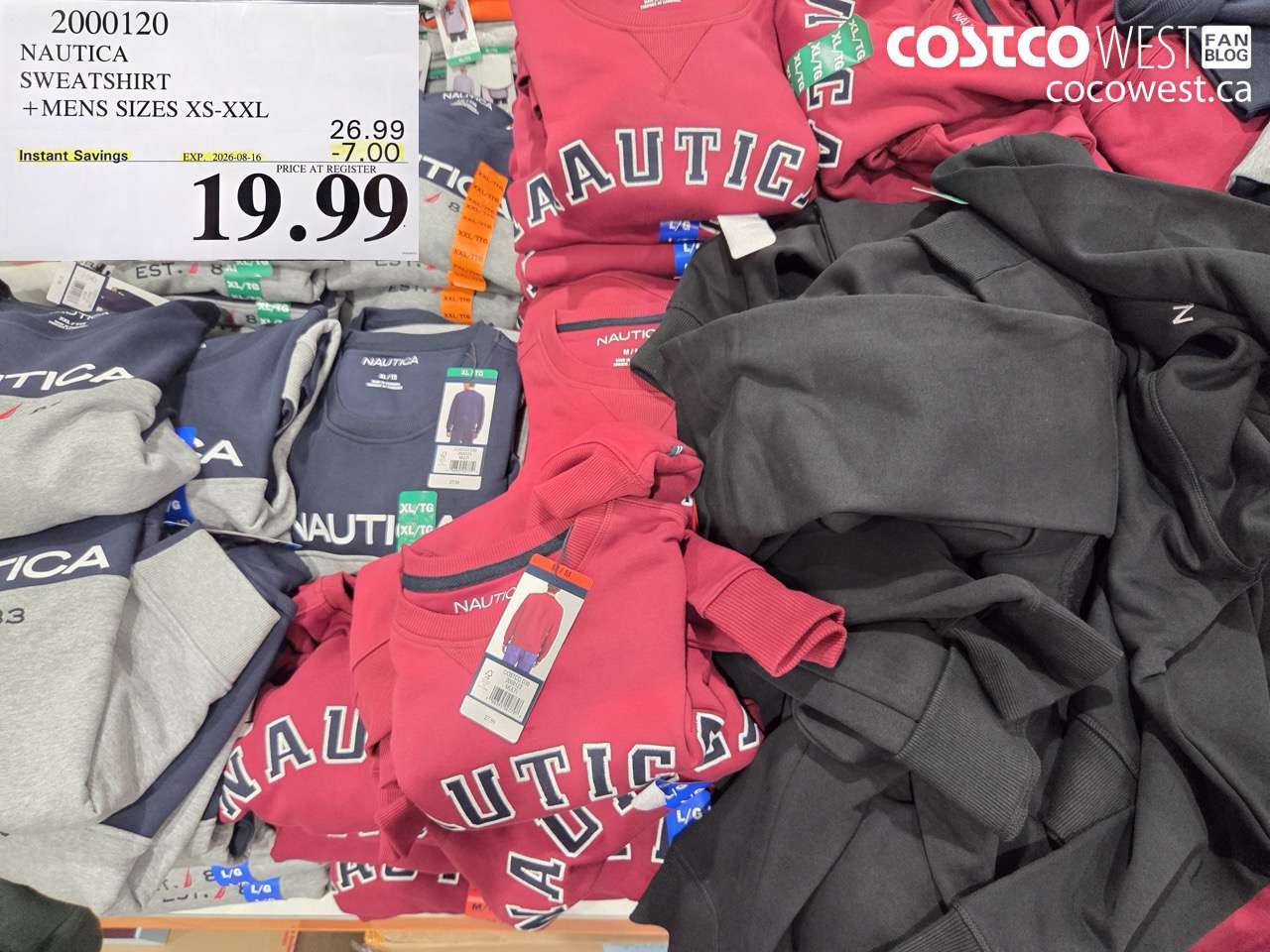 2000120 NAUTICA SWEATSHIRT MENS SIZES XS-XXL ($7.00 INSTANT SAVINGS EXPIRES ON 2026-08-16) $19.99