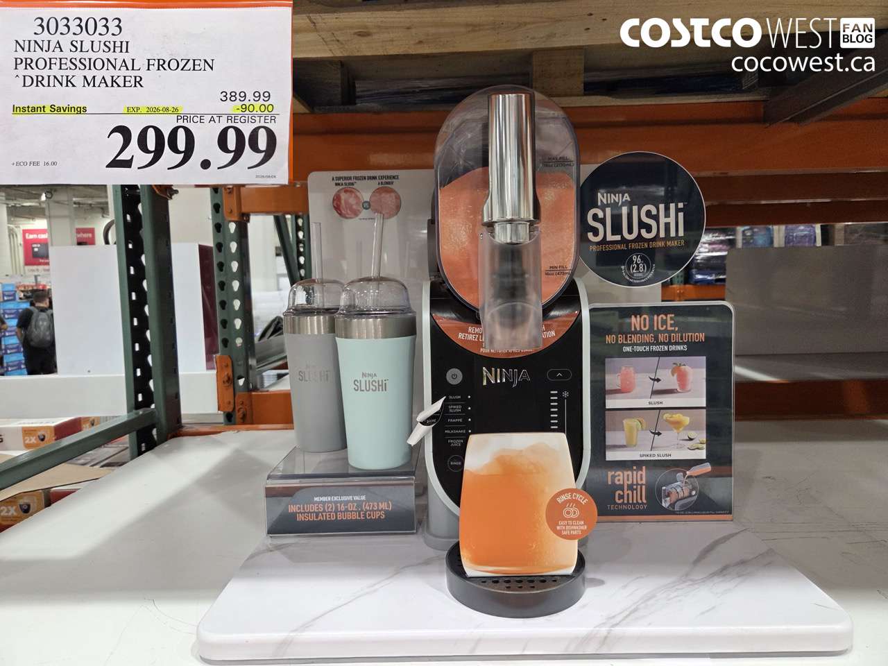 3033033 NINJA SLUSHI PROFESSIONAL FROZEN DRINK MAKER ($90.00 INSTANT SAVINGS EXPIRES ON 2026-08-26) $299.99