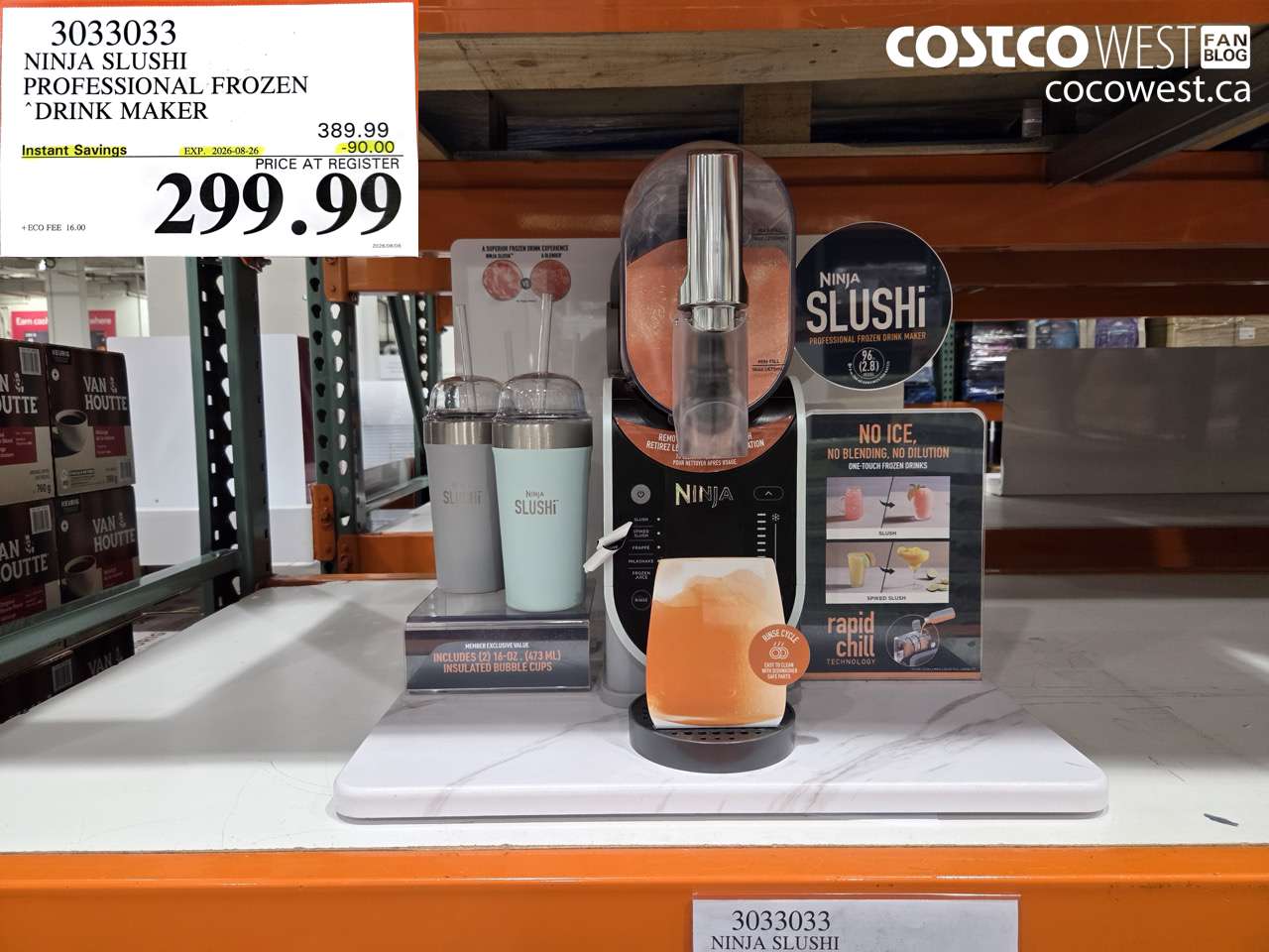 3033033 NINJA SLUSHI PROFESSIONAL FROZEN DRINK MAKER ($90.00 INSTANT SAVINGS EXPIRES ON 2026-08-26) $299.99