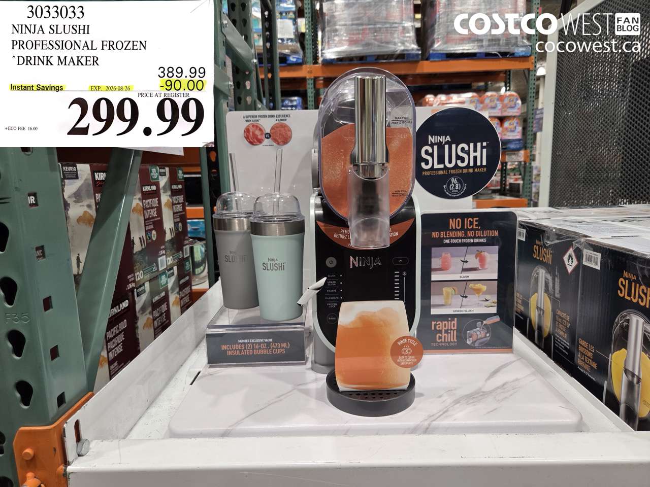 3033033 NINJA SLUSHI PROFESSIONAL FROZEN DRINK MAKER ($90.00 INSTANT SAVINGS EXPIRES ON 2026-08-26) $299.99