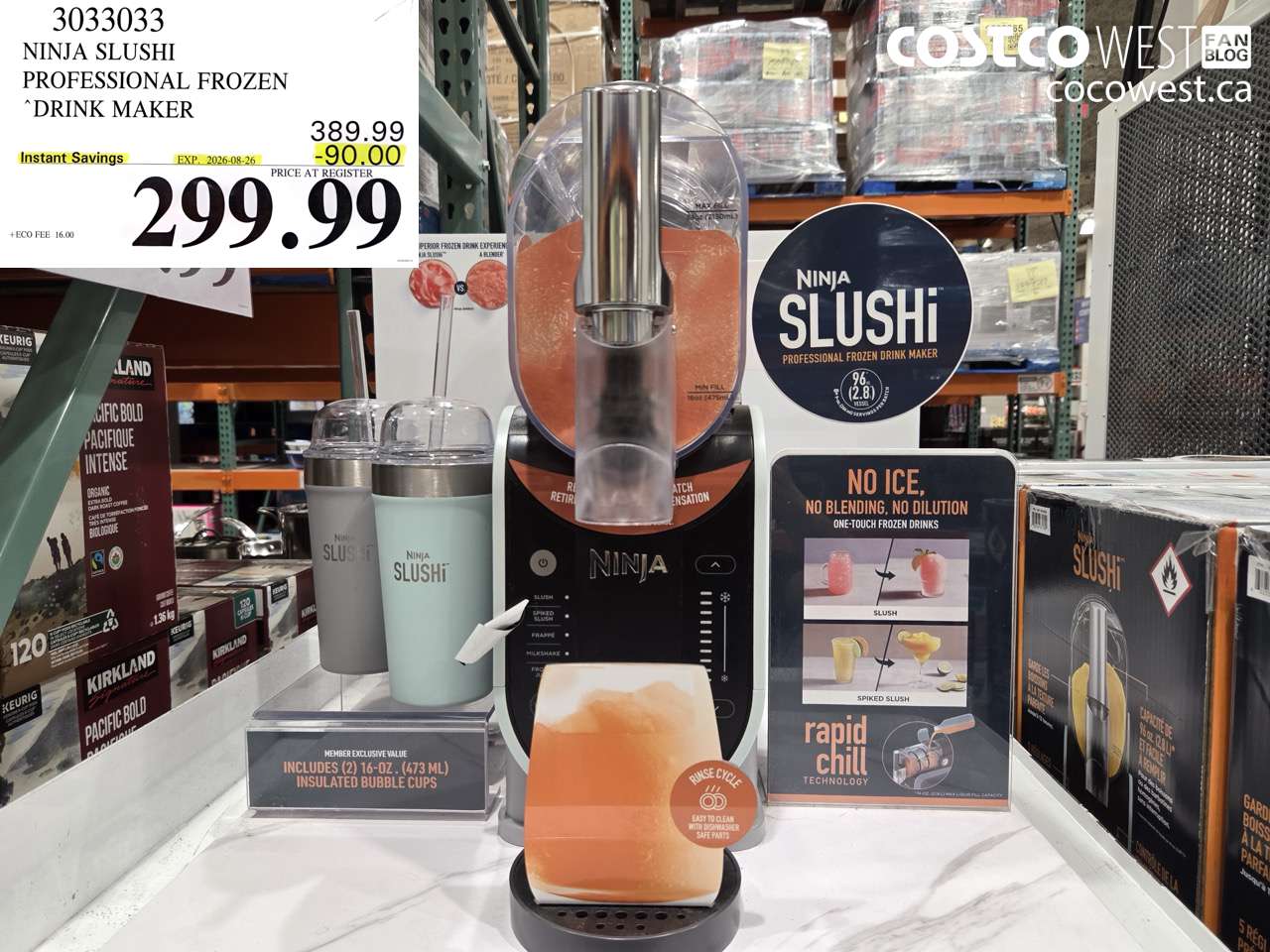 3033033 NINJA SLUSHI PROFESSIONAL FROZEN DRINK MAKER ($90.00 INSTANT SAVINGS EXPIRES ON 2026-08-26) $299.99
