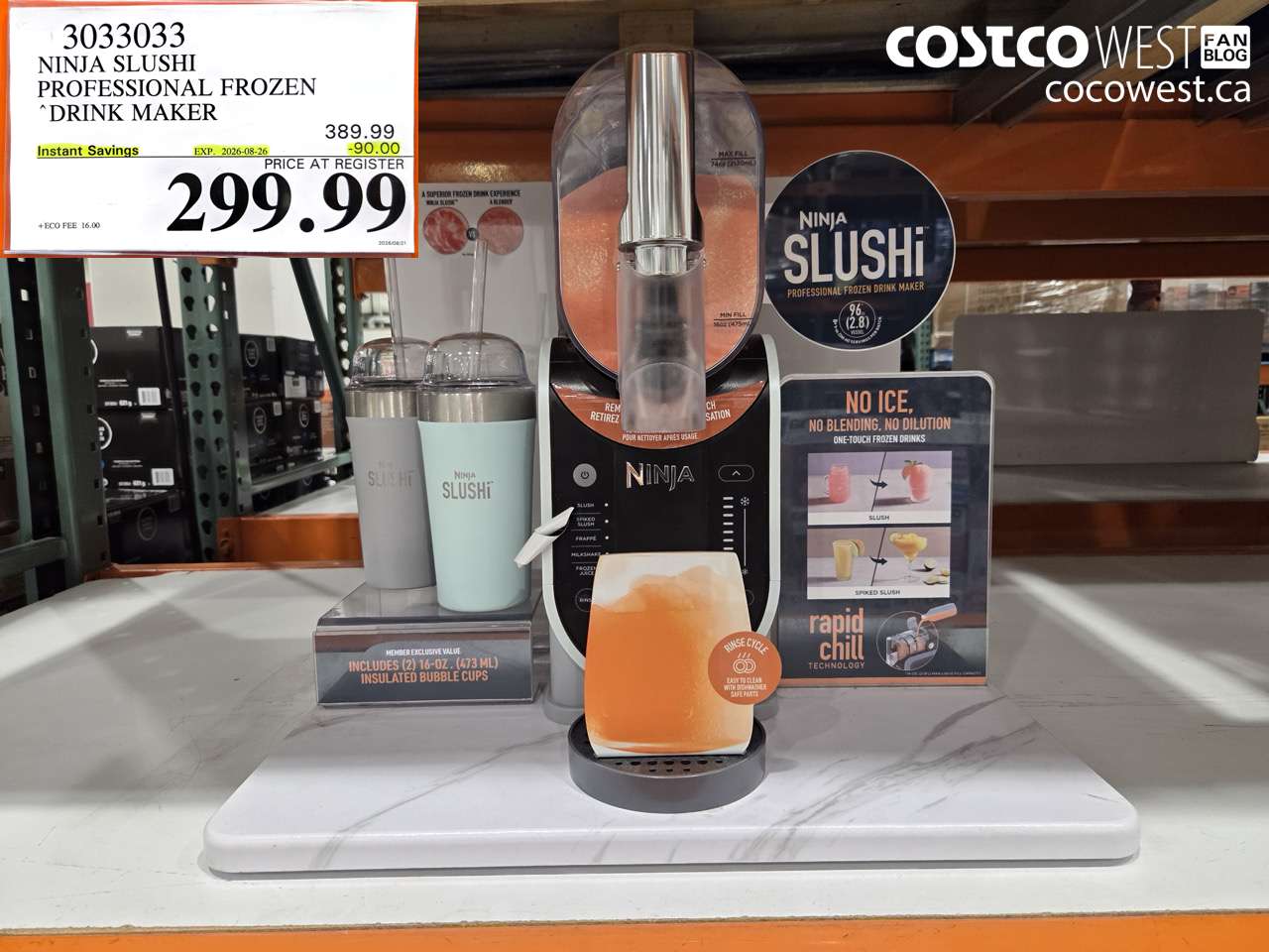 3033033 NINJA SLUSHI PROFESSIONAL FROZEN DRINK MAKER ($90.00 INSTANT SAVINGS EXPIRES ON 2026-08-26) $299.99