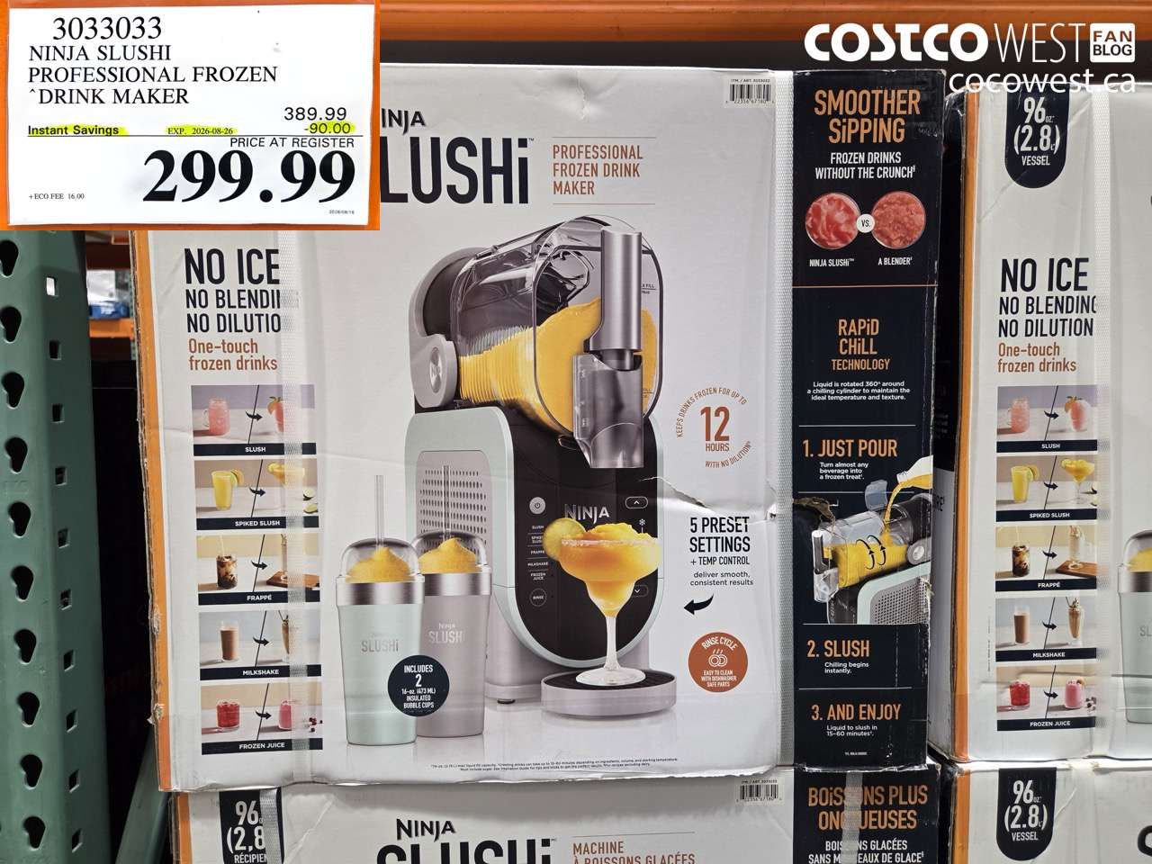 3033033 NINJA SLUSHI PROFESSIONAL FROZEN DRINK MAKER ($90.00 INSTANT SAVINGS EXPIRES ON 2026-08-26) $299.99