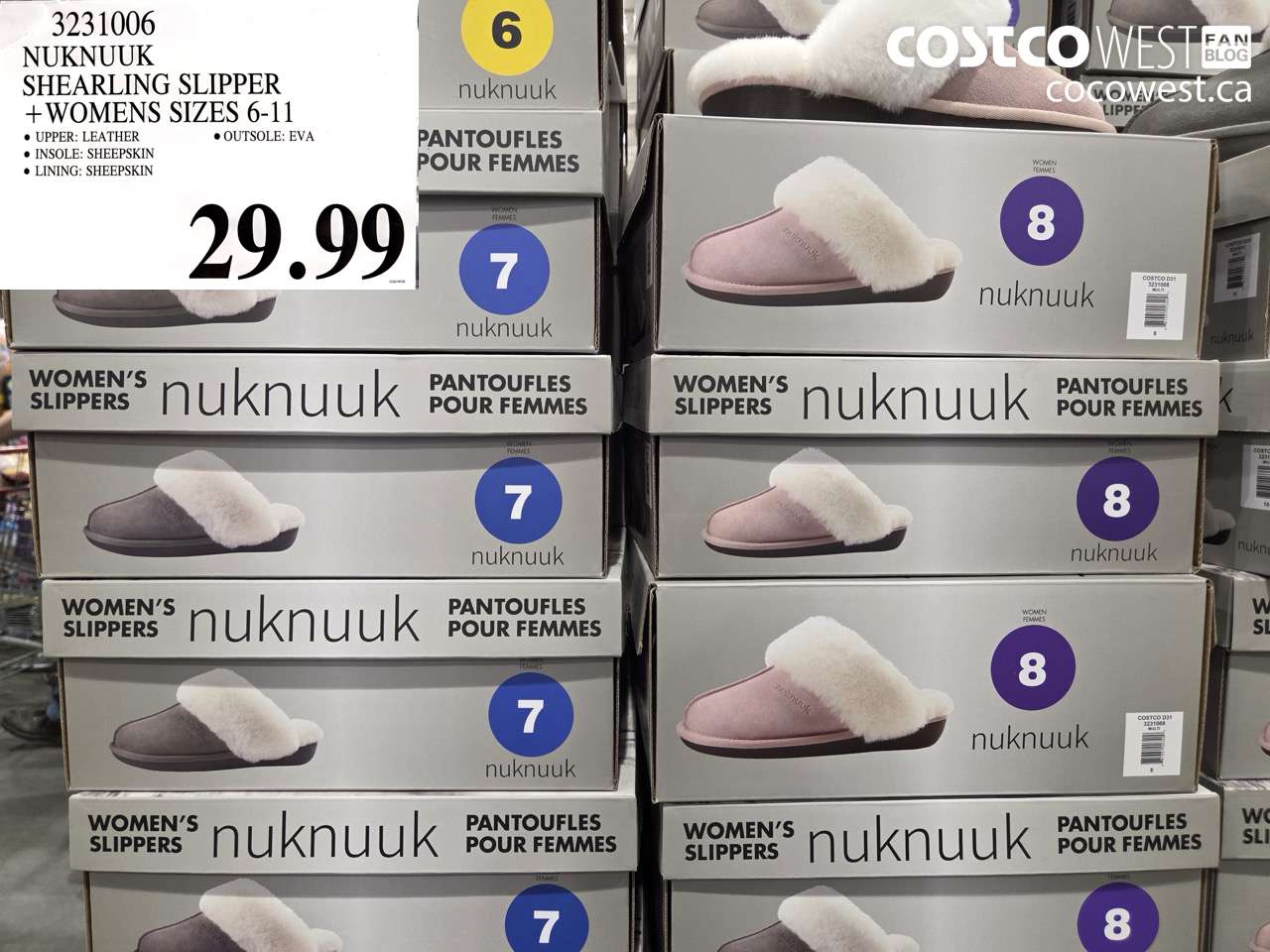 3231006 NUKNUUK SHEARLING SLIPPER WOMENS SIZES 6-11 $29.99