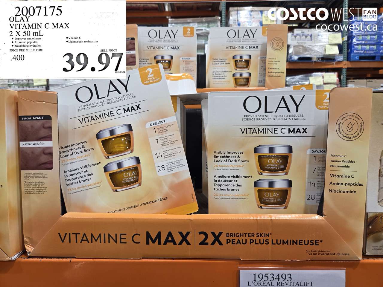 2007175 OLAY VITAMIN C MAX 2 X 50 ML $39.97