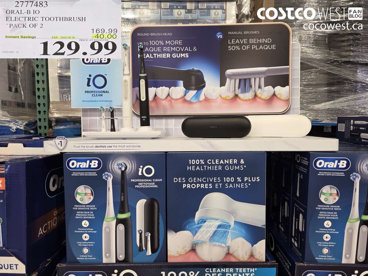 2777483 ORAL-B IO ELECTRIC TOOTHBRUSH PACK OF 2 ($40.00 INSTANT SAVINGS EXPIRES ON 2026-08-30) $129.99
