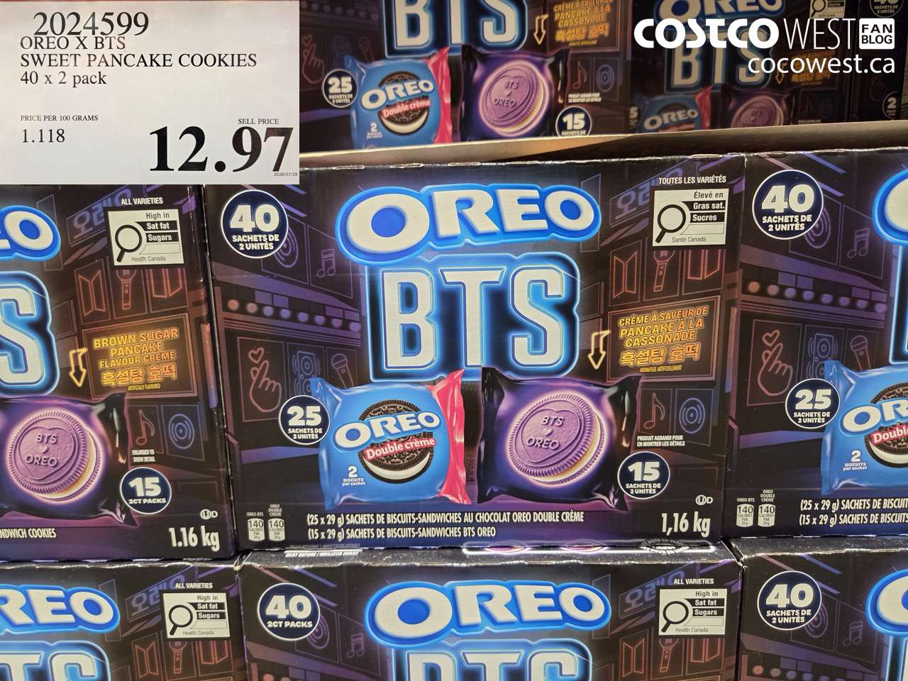 2024599 OREO X BTS SWEET PANCAKE COOKIES 40 X 2 PACK $12.97