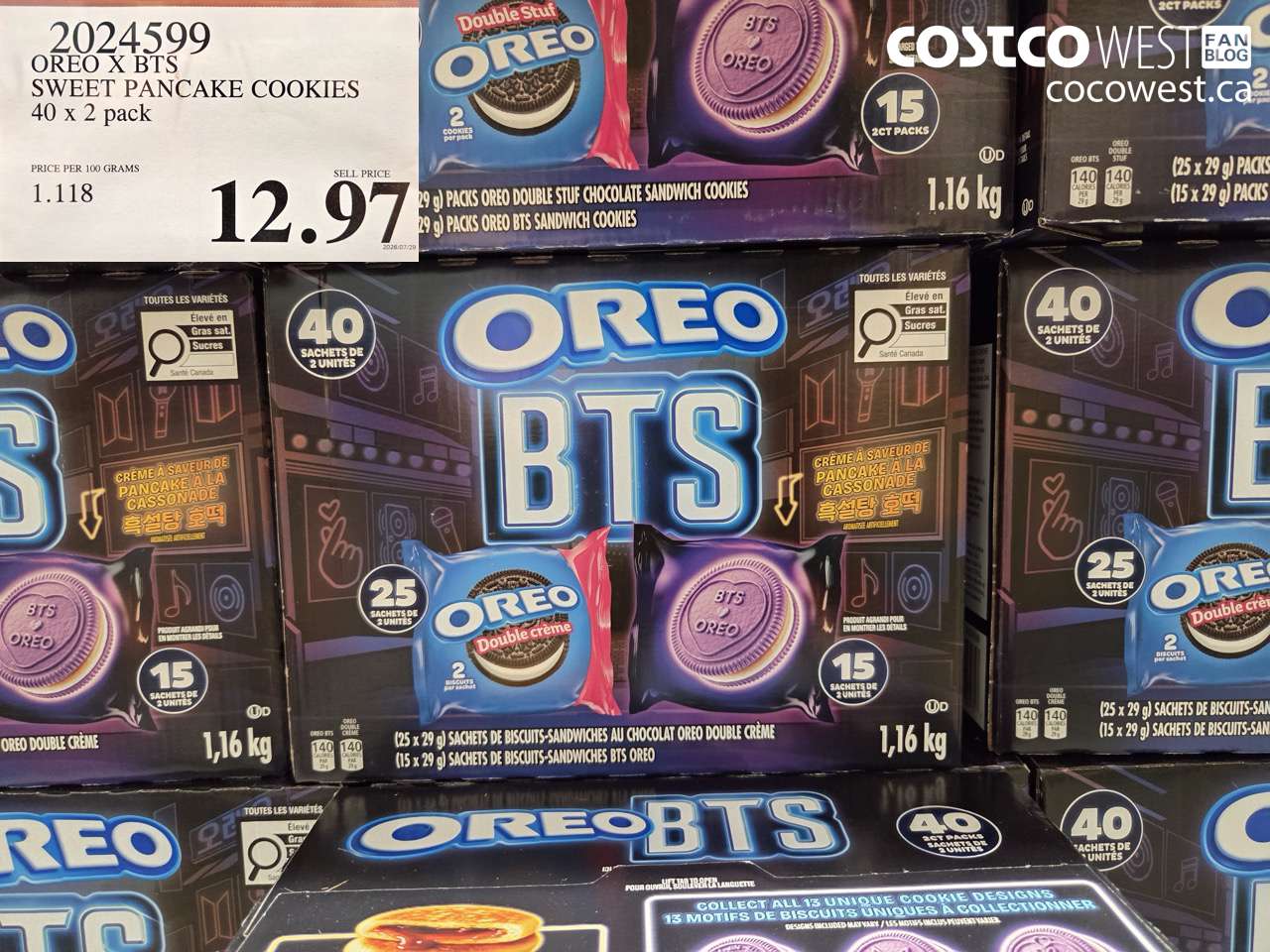 2024599 OREO X BTS SWEET PANCAKE COOKIES 40 X 2 PACK $12.97