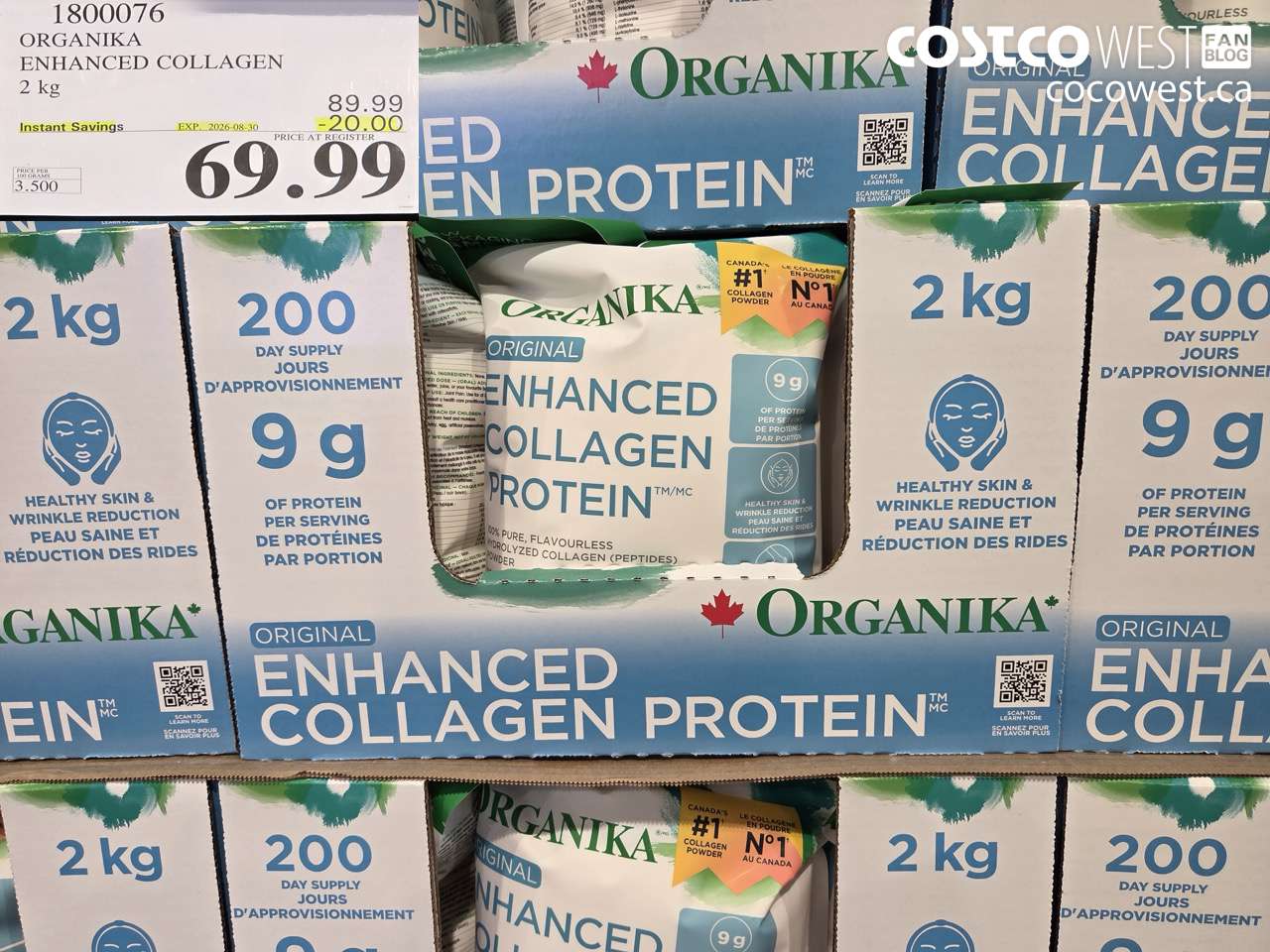 1800076 ORGANIKA ENHANCED COLLAGEN 2 KG ($20.00 INSTANT SAVINGS EXPIRES ON 2026-08-30) $69.99