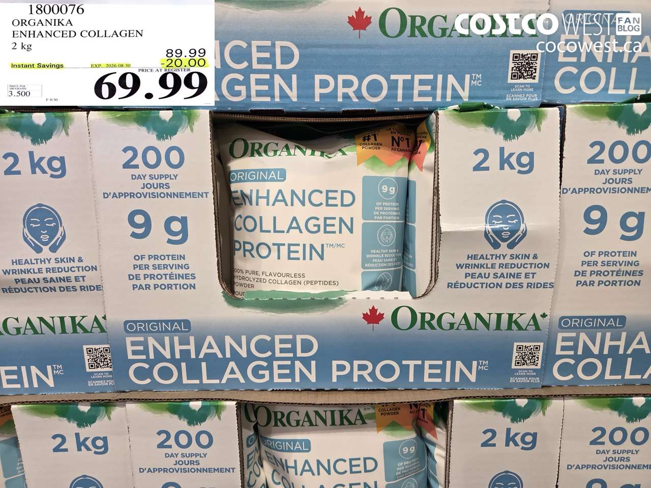 1800076 ORGANIKA ENHANCED COLLAGEN 2 KG ($20.00 INSTANT SAVINGS EXPIRES ON 2026-08-30) $69.99