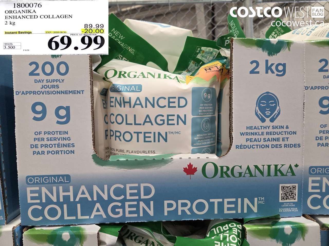 1800076 ORGANIKA ENHANCED COLLAGEN 2 KG ($20.00 INSTANT SAVINGS EXPIRES ON 2026-08-30) $69.99