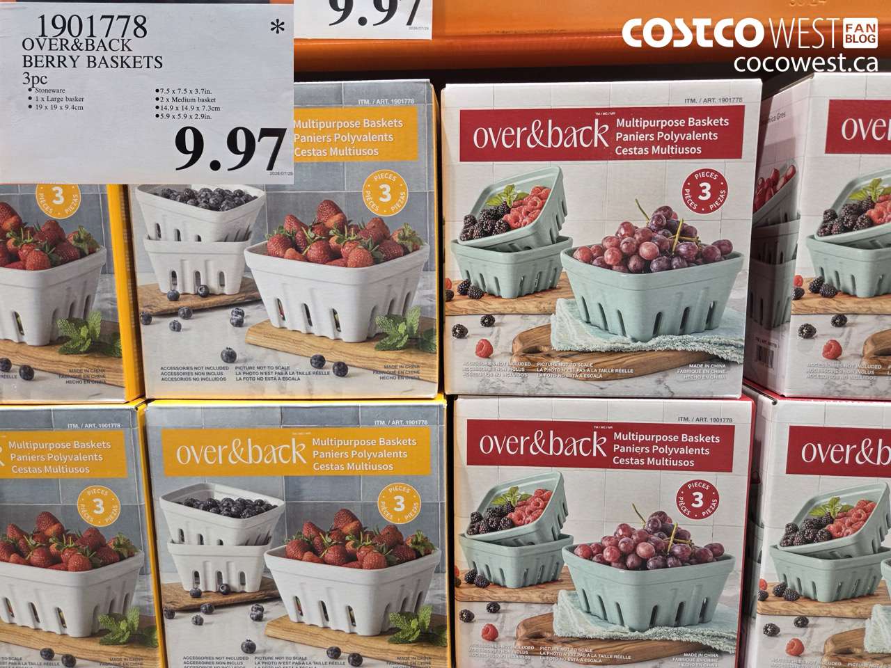1901778 OVER&BACK BERRY BASKETS 3PC $9.97