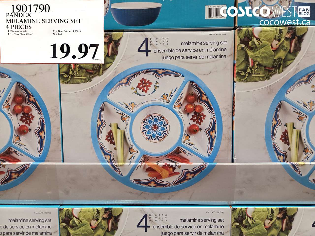 1901790 PANDEX MELAMINE SERVING SET 4 PIECES $19.97