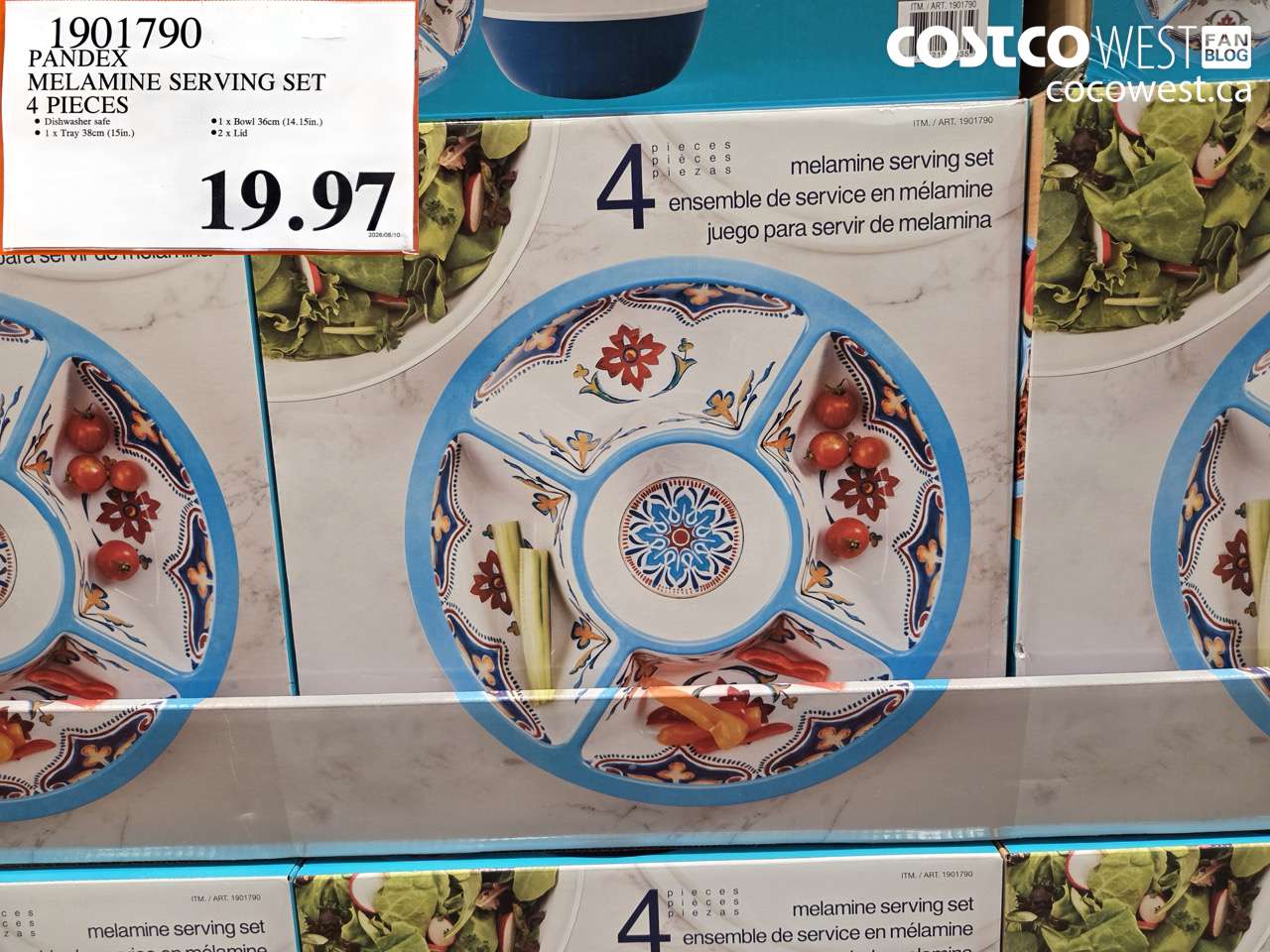 1901790 PANDEX MELAMINE SERVING SET 4 PIECES $19.97