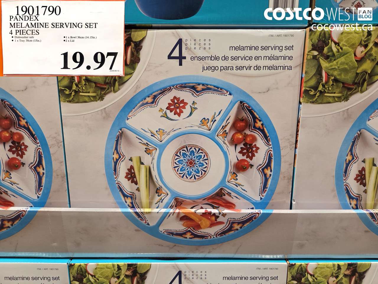 1901790 PANDEX MELAMINE SERVING SET 4 PIECES $19.97