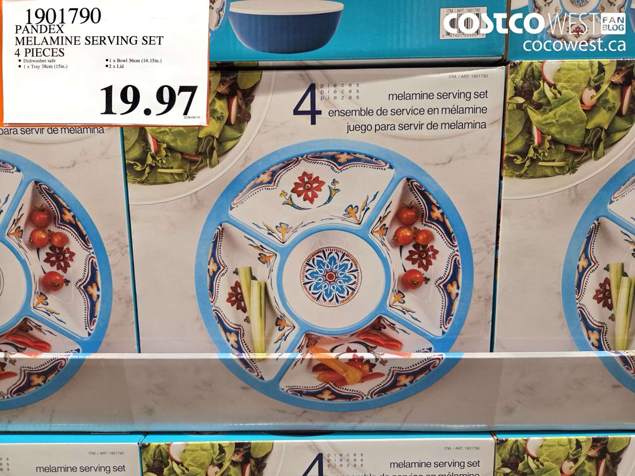 1901790 PANDEX MELAMINE SERVING SET 4 PIECES $19.97