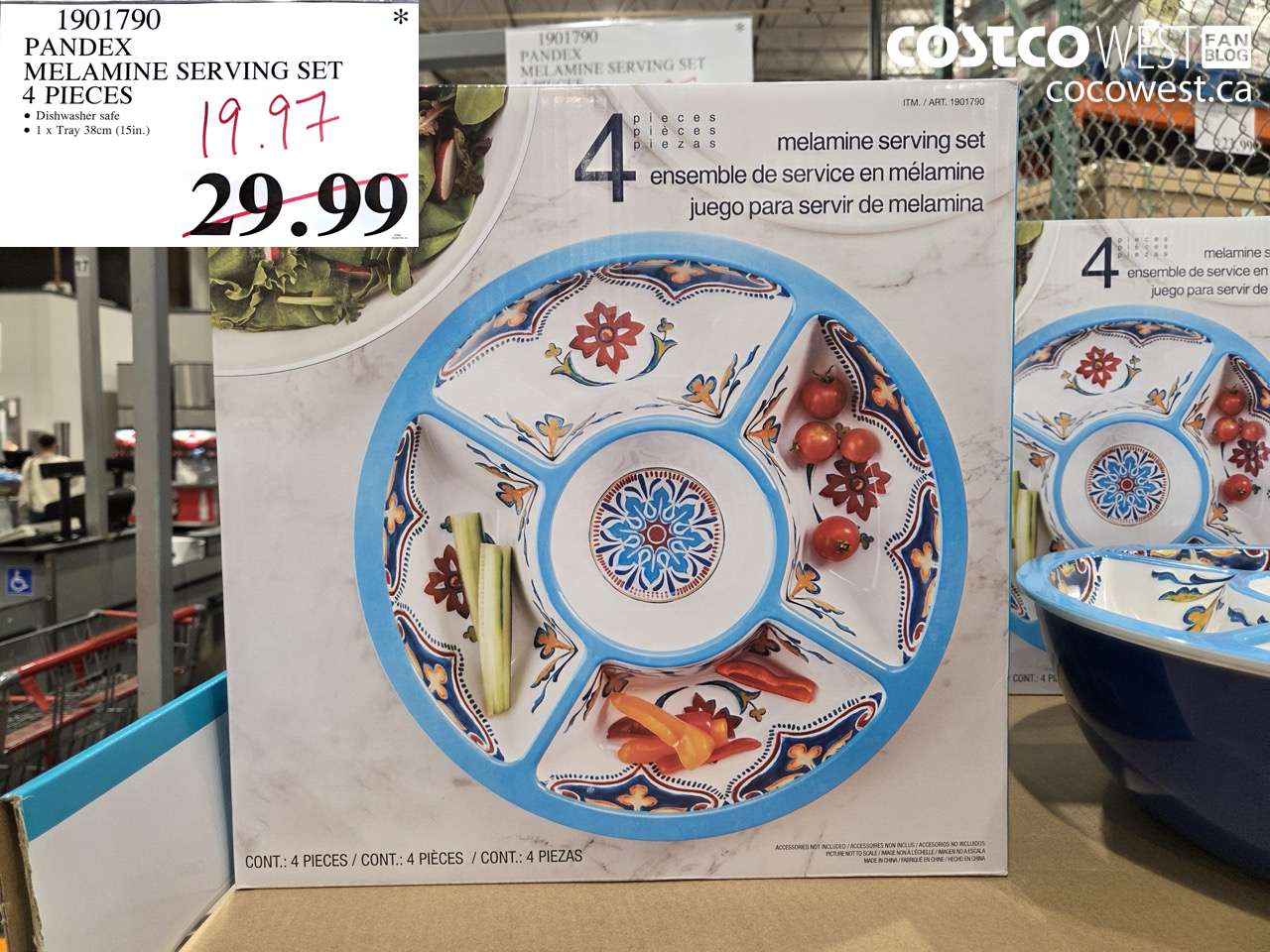 1901790 PANDEX MELAMINE SERVING SET 4 PIECES $19.97