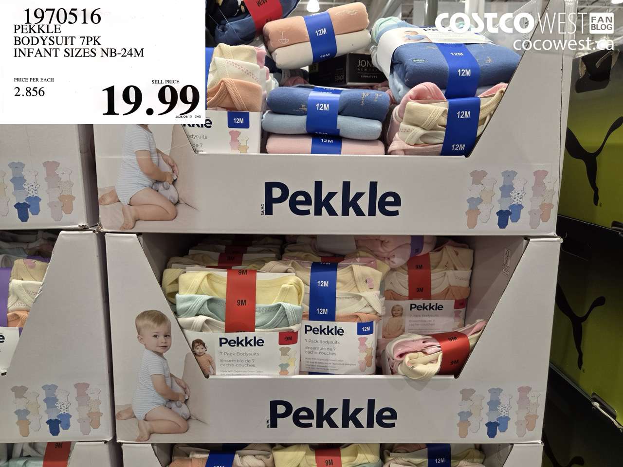 1970516 PEKKLE BODYSUIT 7PK INFANT SIZES NB-24M $19.99