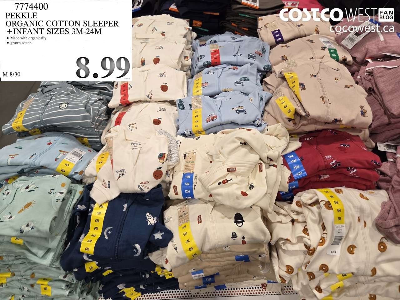 7774400 PEKKLE ORGANIC COTTON SLEEPER +INFANT SIZES 3M-24M $8.99