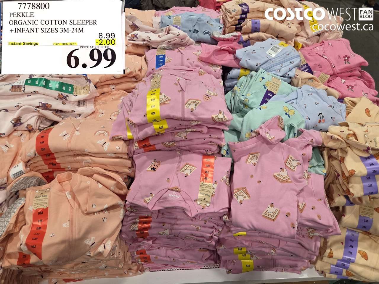 7778800 PEKKLE ORGANIC COTTON SLEEPER +INFANT SIZES 3M-24M ($2.00 INSTANT SAVINGS EXPIRES ON 2026-08-27) $6.99