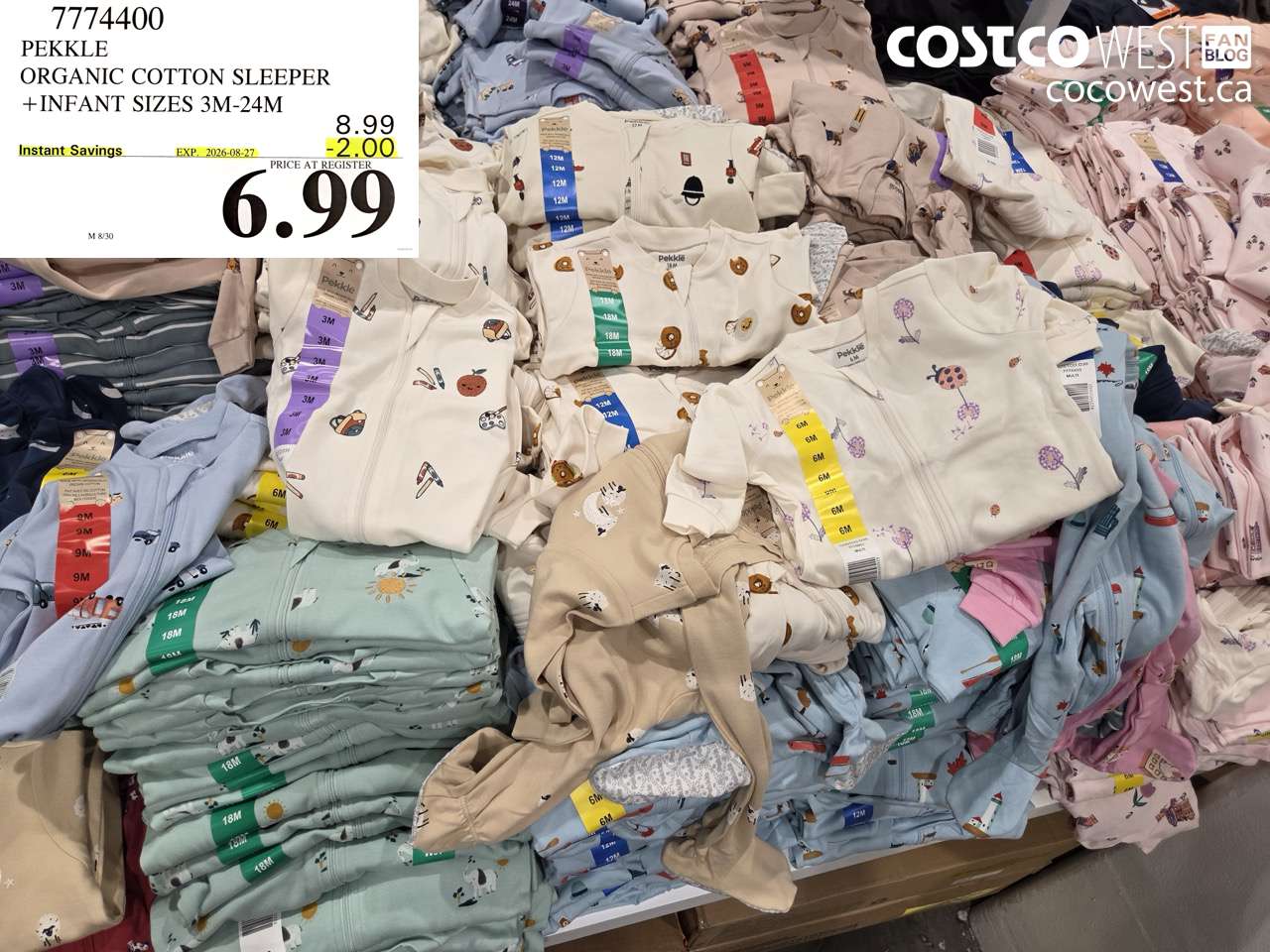 7774400 PEKKLE ORGANIC COTTON SLEEPER +INFANT SIZES 3M-24M ($2.00 INSTANT SAVINGS EXPIRES ON 2026-08-27) $6.99