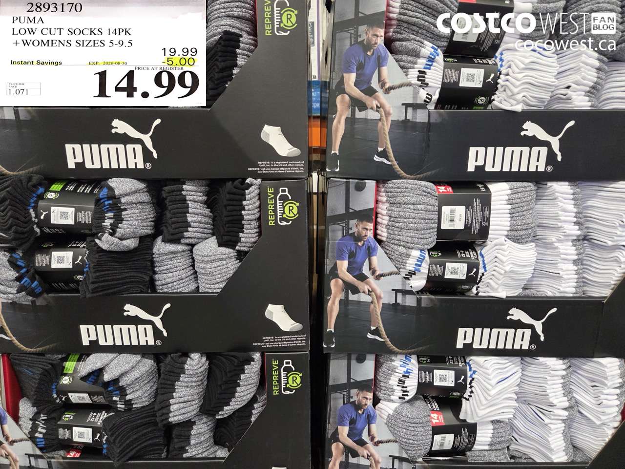2893170 PUMA LOW CUT SOCKS 14PK WOMENS SIZES 5-9.5 ($5.00 INSTANT SAVINGS EXPIRES ON 2026-08-30) $14.99
