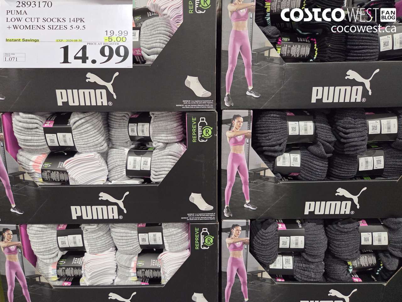 2893170 PUMA LOW CUT SOCKS 14PK + WOMENS SIZES 5-9.5 ($5.00 INSTANT SAVINGS EXPIRES ON 2026-08-30) $14.99