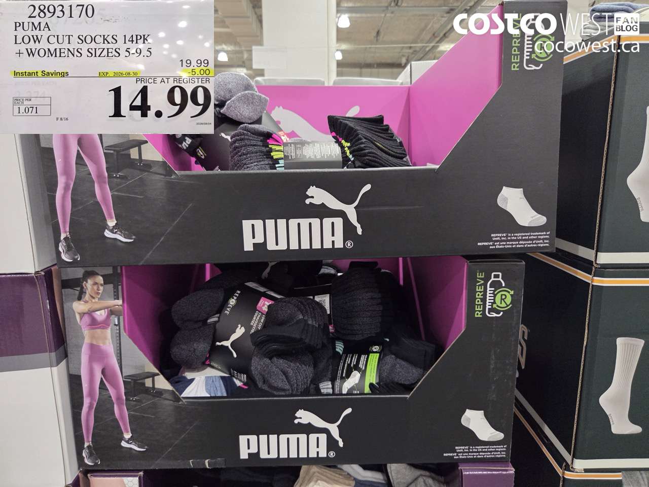2893170 PUMA LOW CUT SOCKS 14PK + WOMENS SIZES 5-9.5 ($5.00 INSTANT SAVINGS EXPIRES ON 2026-08-30) $14.99