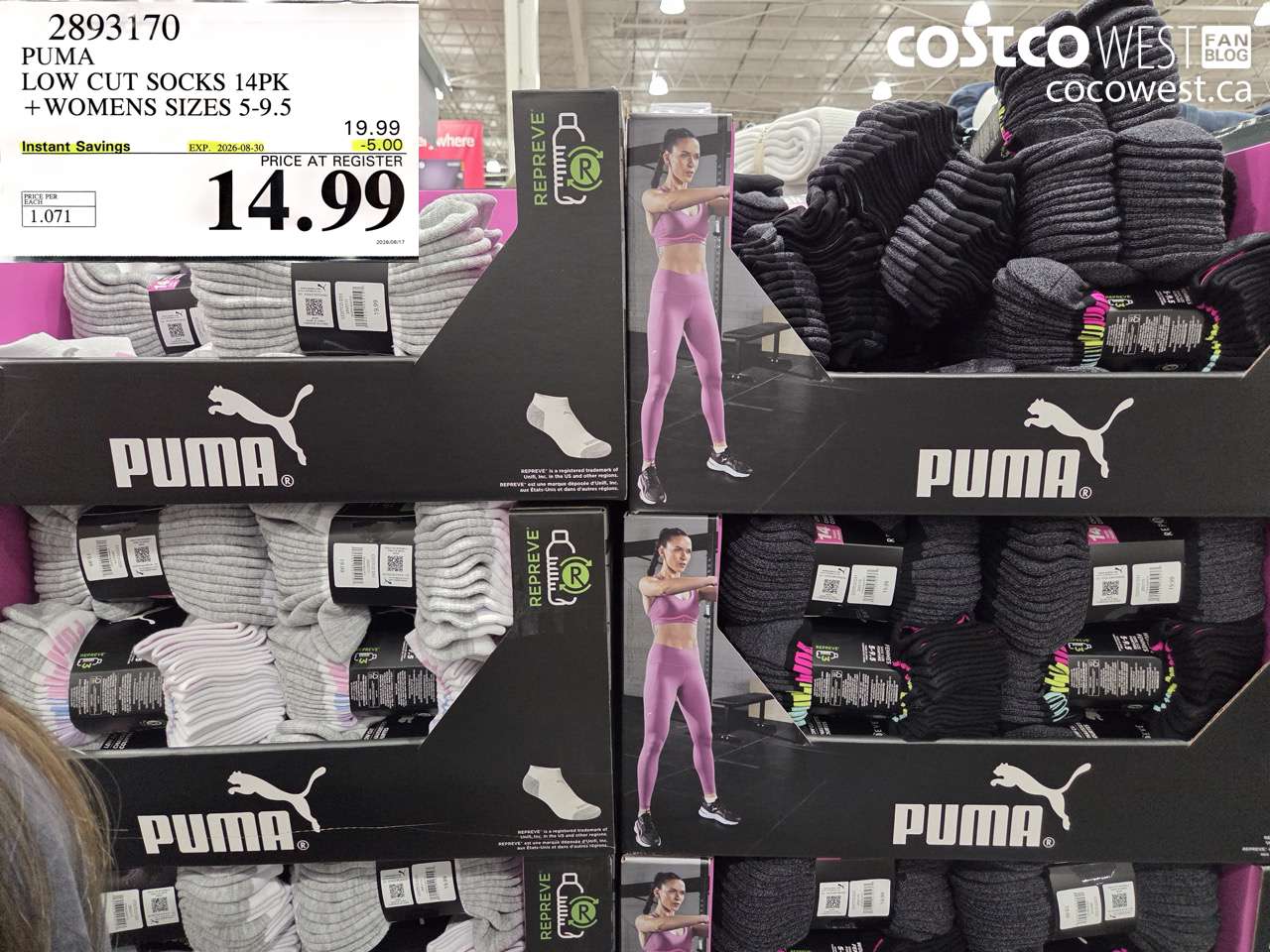 2893170 PUMA LOW CUT SOCKS 14PK + WOMENS SIZES 5-9.5 ($5.00 INSTANT SAVINGS EXPIRES ON 2026-08-30) $14.99