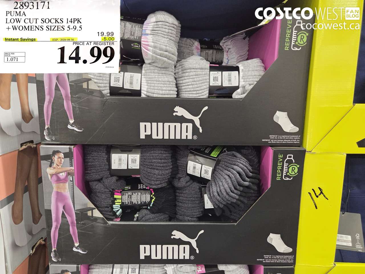2893171 PUMA LOW CUT SOCKS 14PK + WOMENS SIZES 5-9.5 ($5.00 INSTANT SAVINGS EXPIRES ON 2026-08-30) $14.99