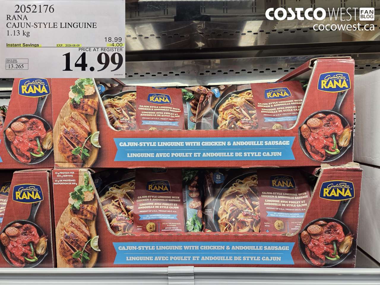 2052176 RANA CAJUN-STYLE LINGUINE 1.13 KG ($4.00 INSTANT SAVINGS EXPIRES ON 2026-08-09) $14.99