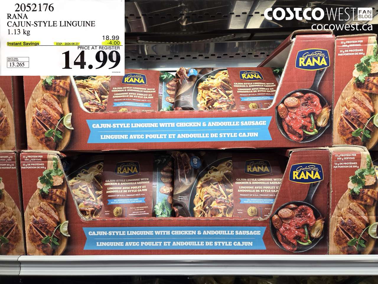 2052176 RANA CAJUN-STYLE LINGUINE 1.13 KG ($4.00 INSTANT SAVINGS EXPIRES ON 2026-08-23) $14.99